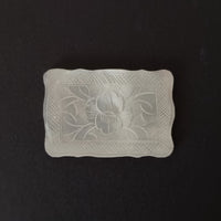 白蝶貝山茶花茶枕②四方