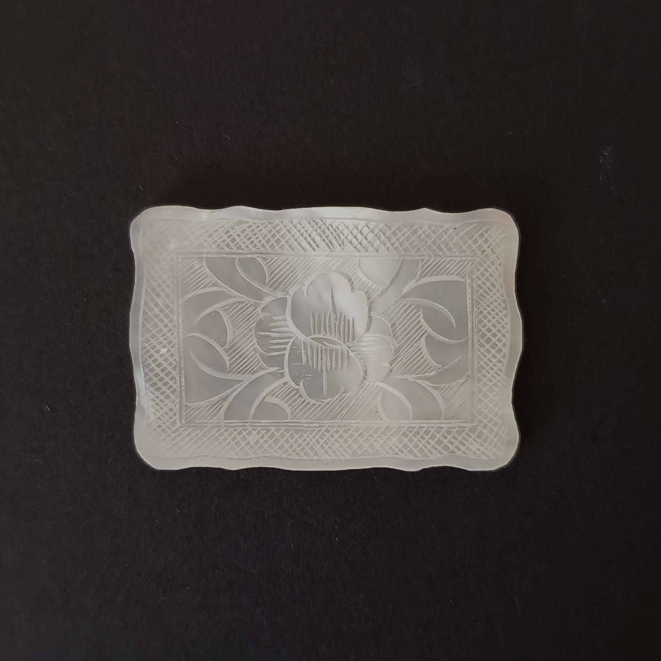 白蝶貝山茶花茶枕②四方