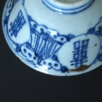 青花喜字瓜文蓋碗②