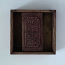 老木彫花卉文木箱