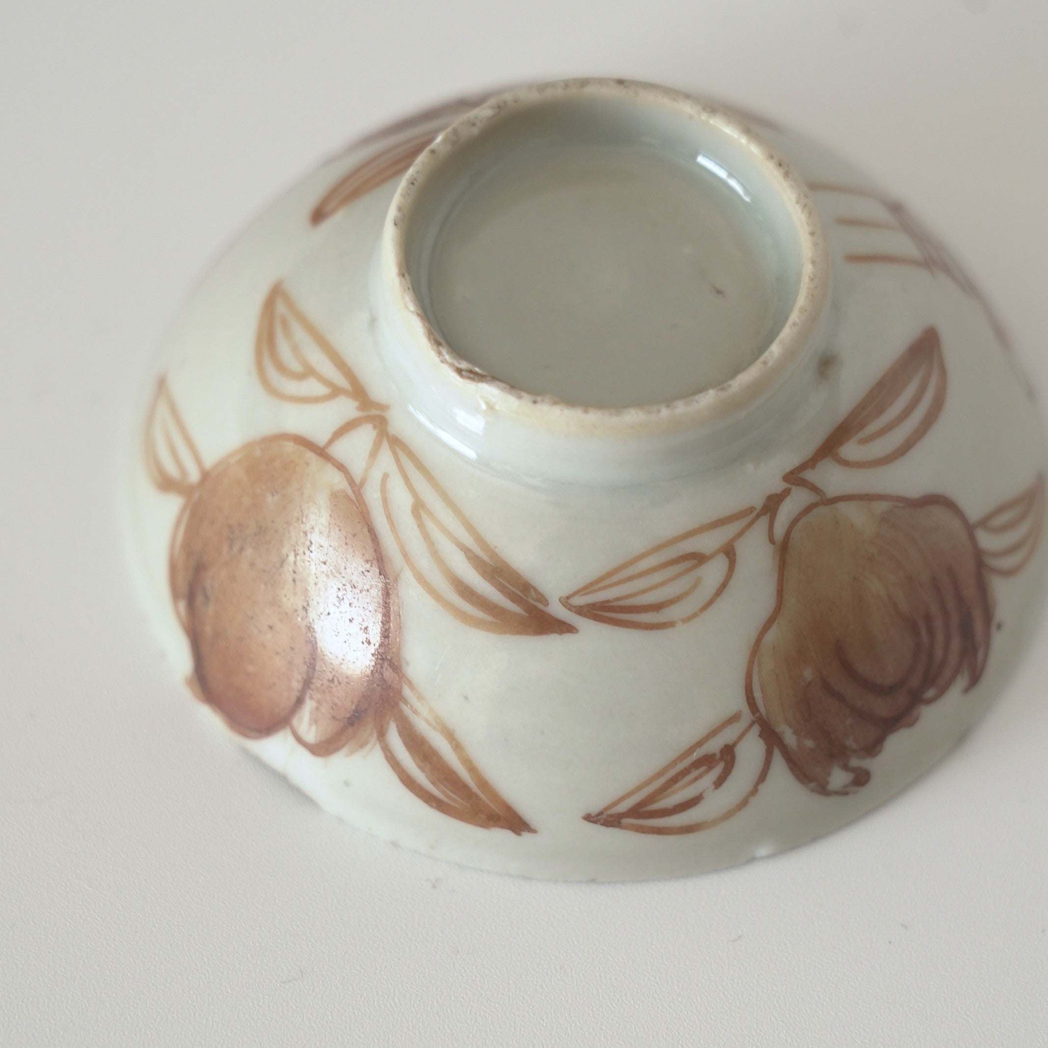 赤絵福寿三多文茶杯⑧