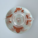 赤絵福寿三多文皿④