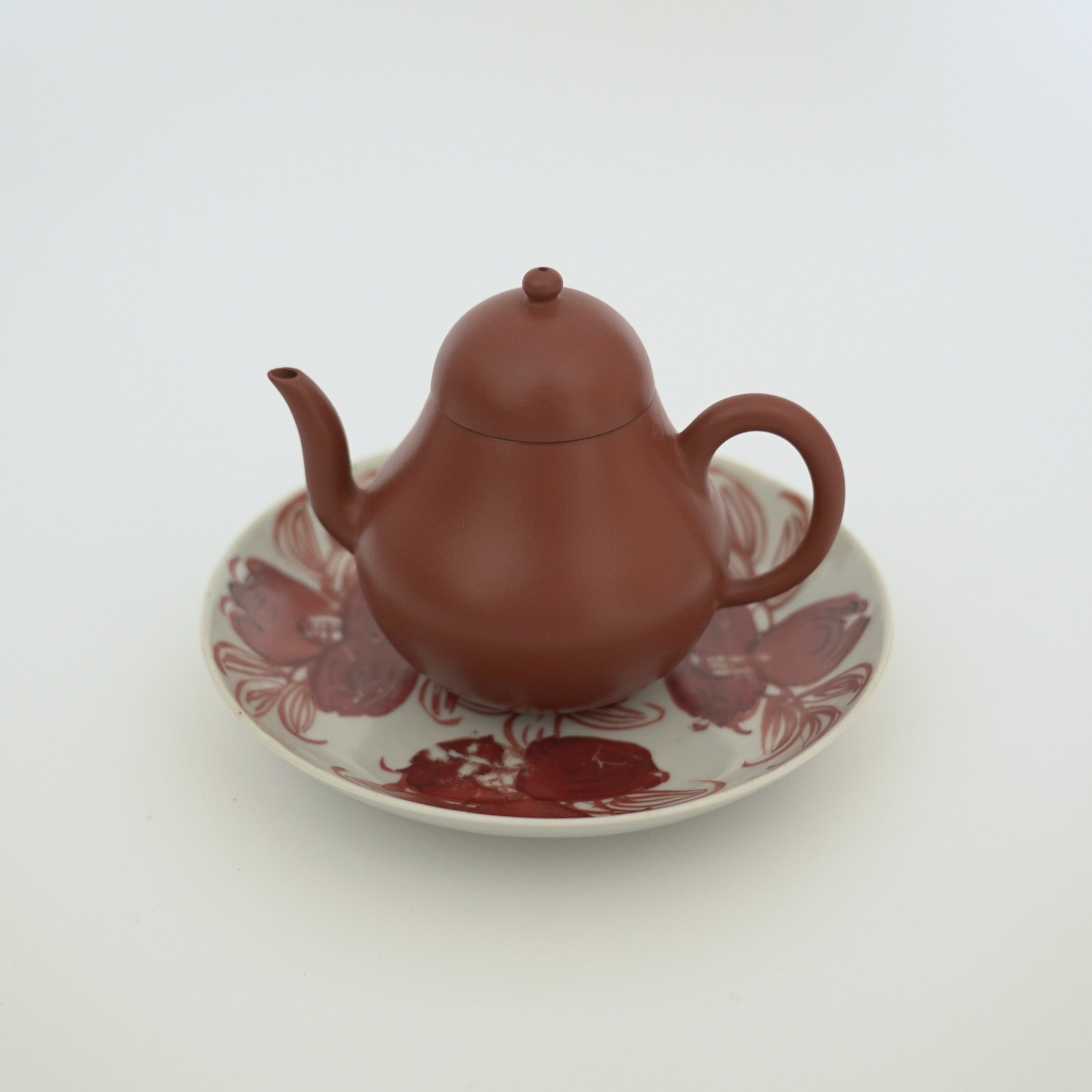 赤絵福寿三多文皿⑭