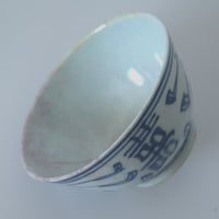 青花双喜文茶杯③