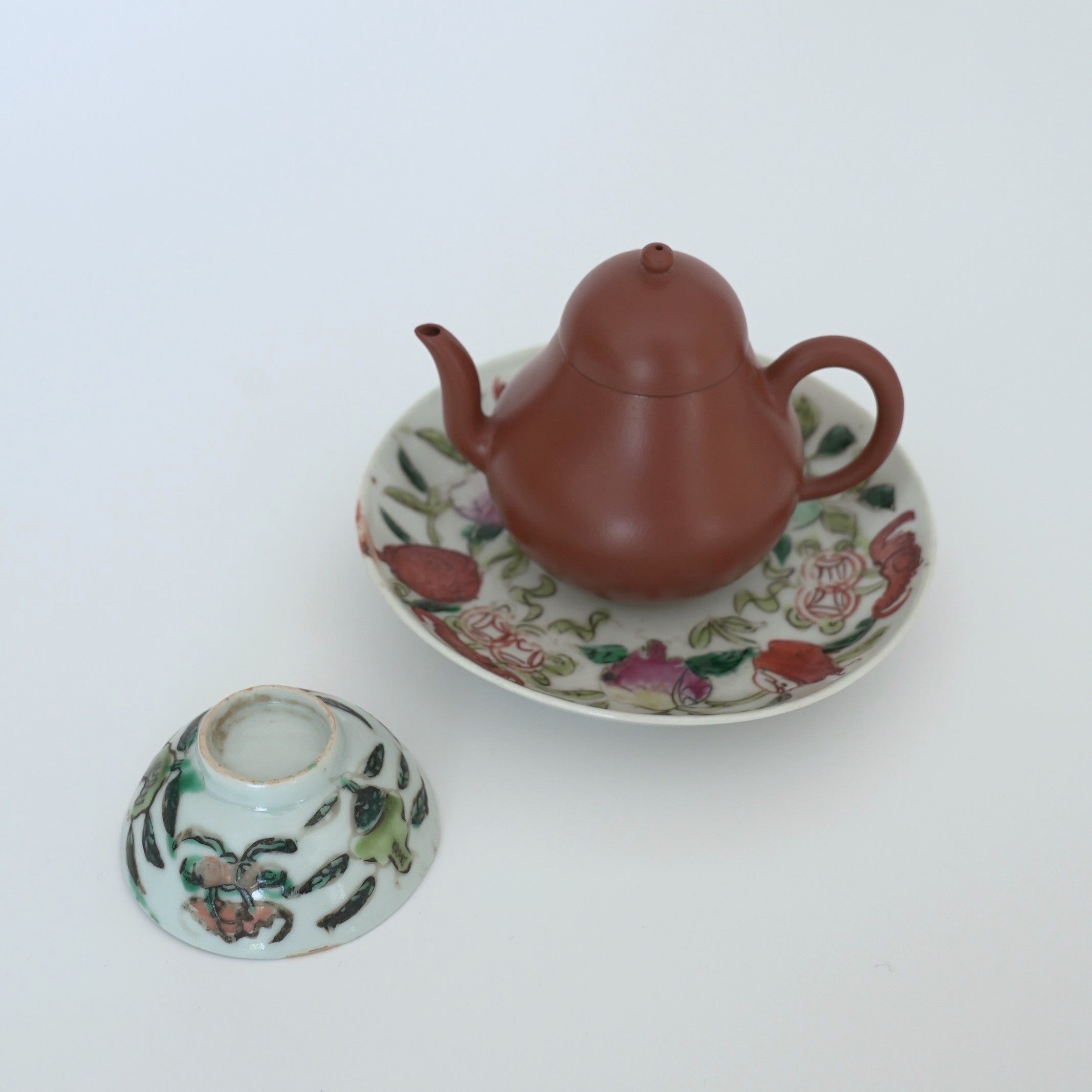 粉彩七宝三多文茶杯③