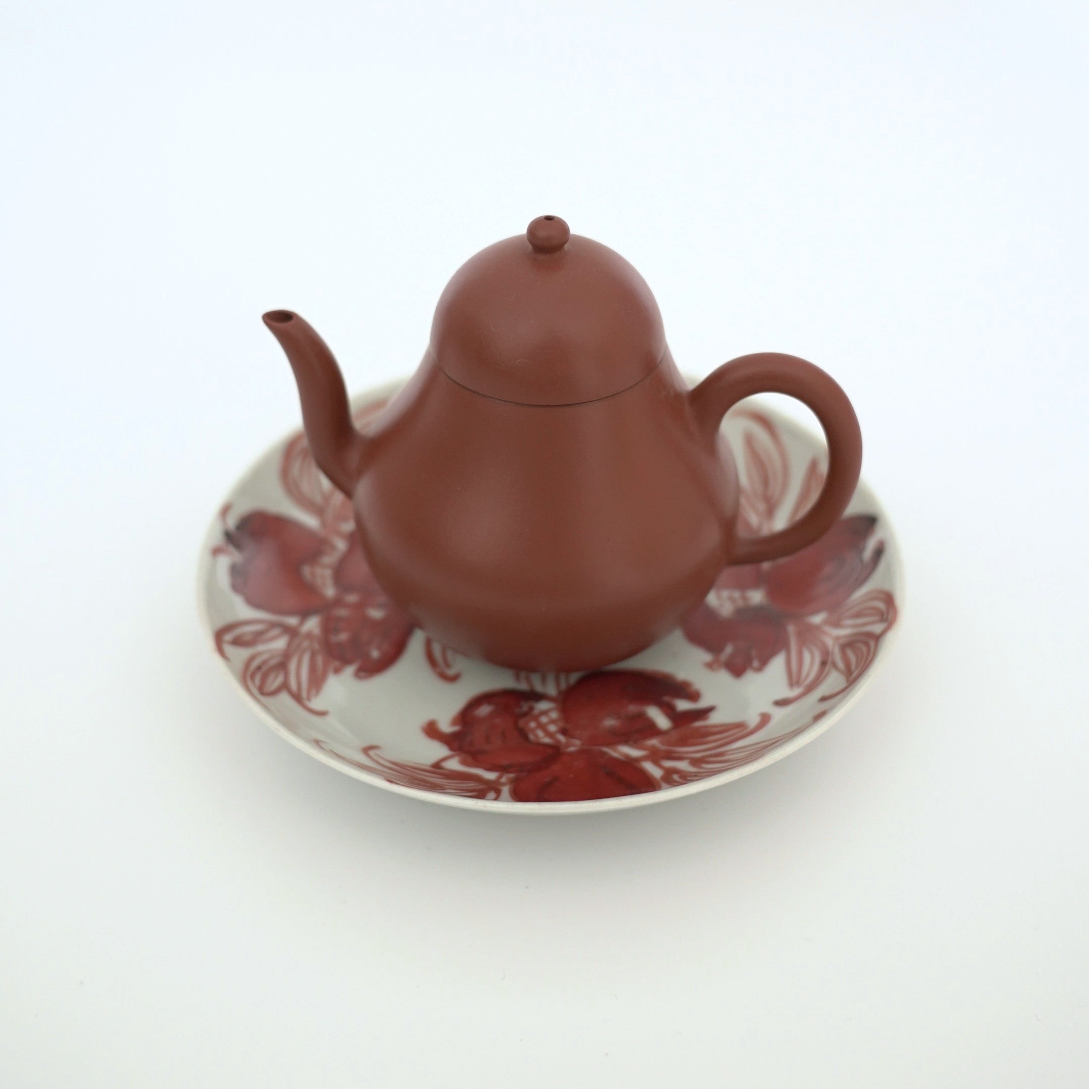 赤絵福寿三多文皿⑮