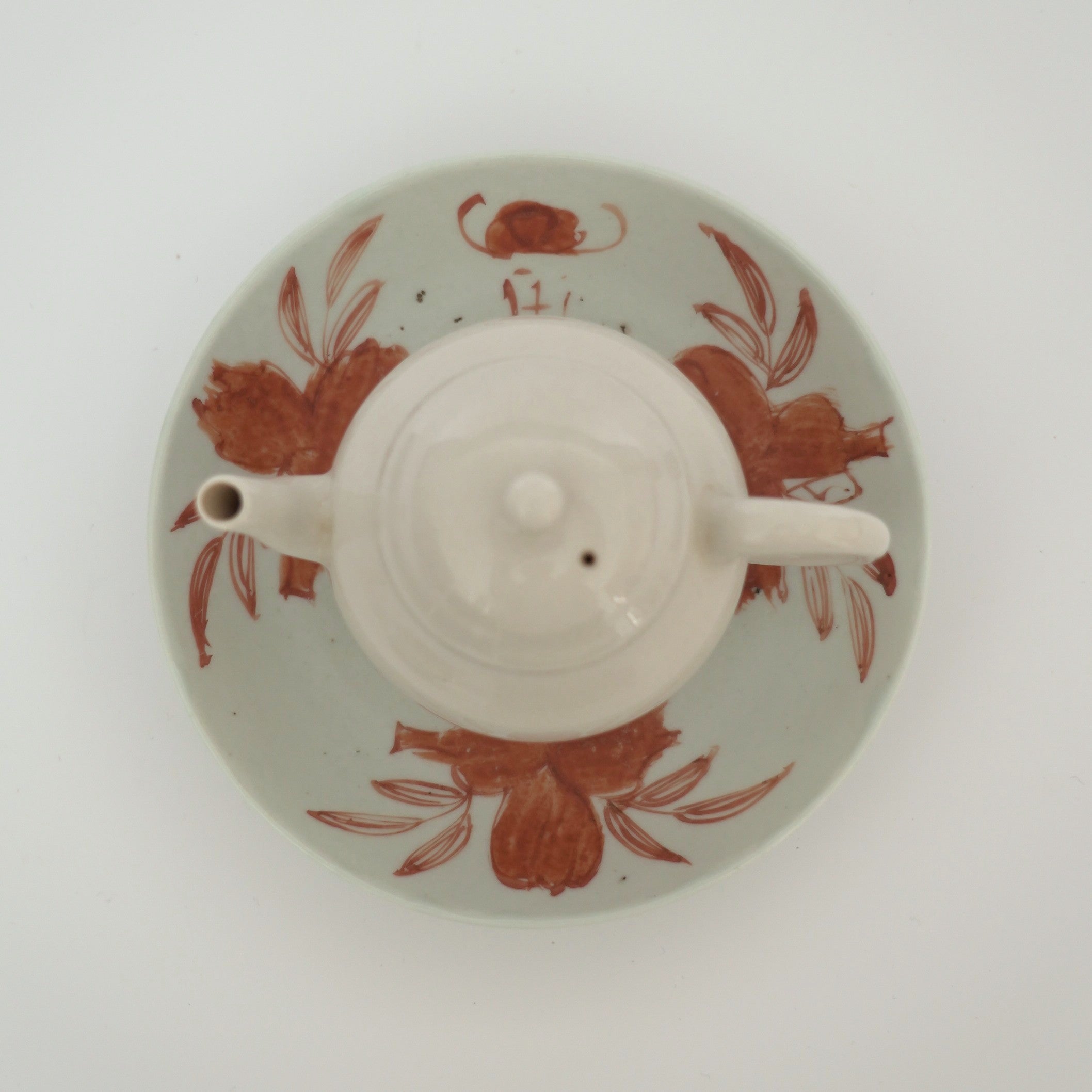 赤絵福寿三多文皿⑥