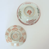 粉彩中国結文蓋碗