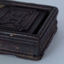 老木彫寿字木箱