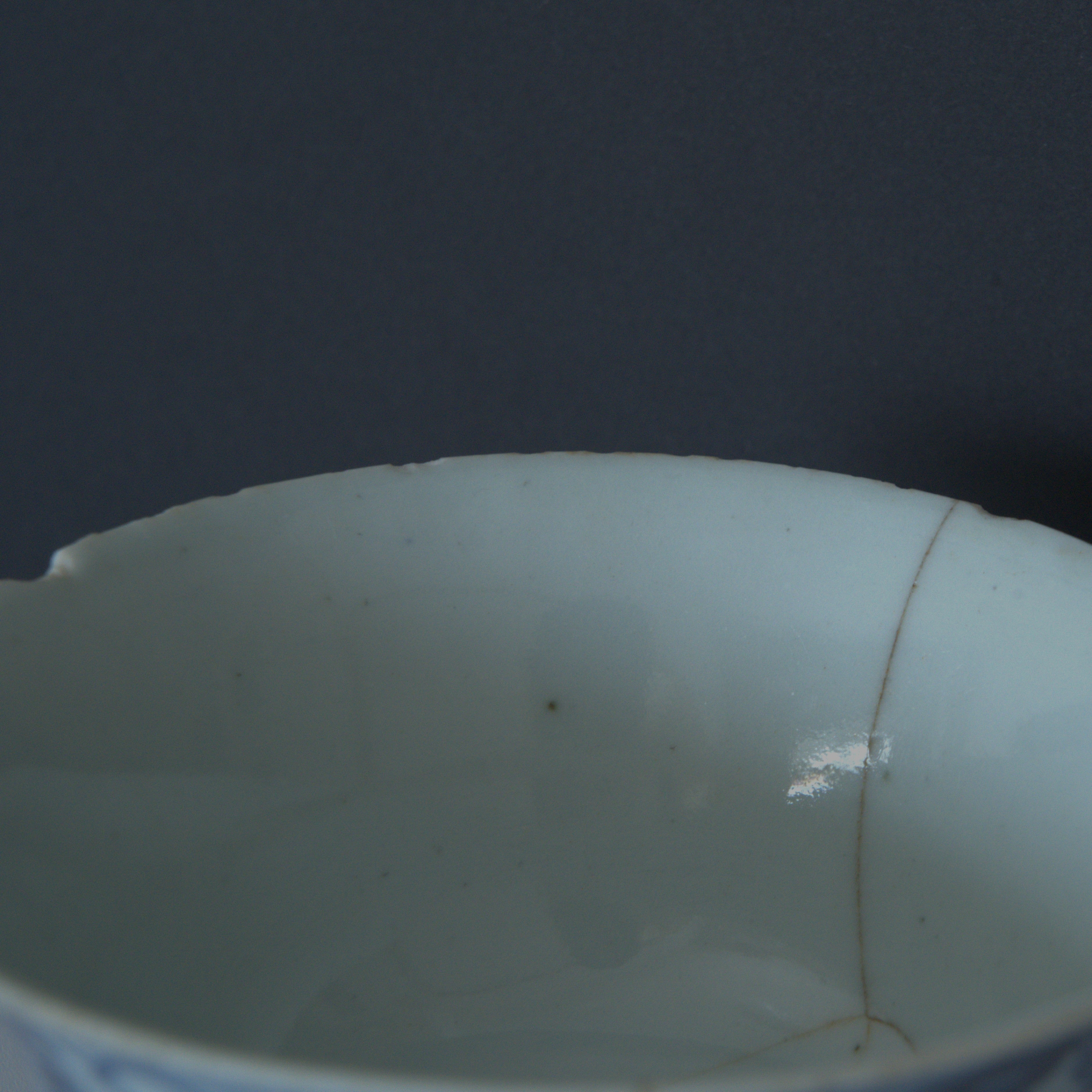 青花喜字瓜唐草文蓋碗