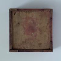 老木彫花卉文木箱