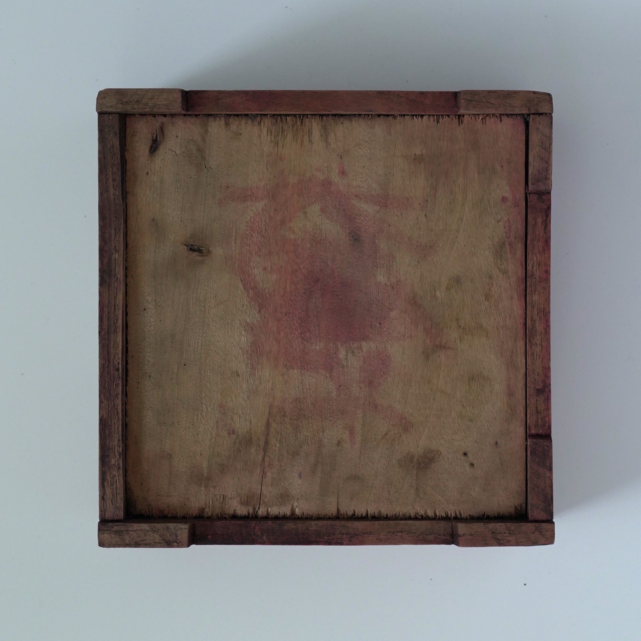 老木彫花卉文木箱