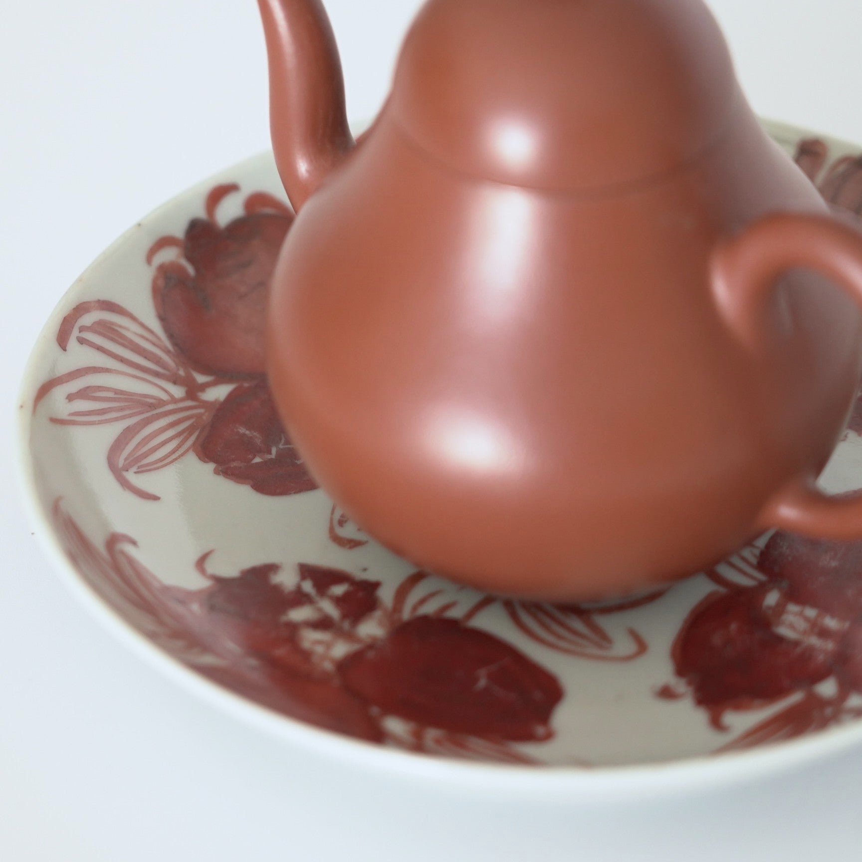 赤絵福寿三多文皿⑭