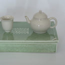 長方窯変茶盤③錆青磁色