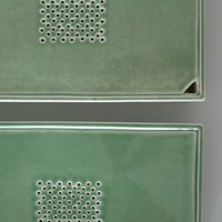 長方窯変茶盤③錆青磁色