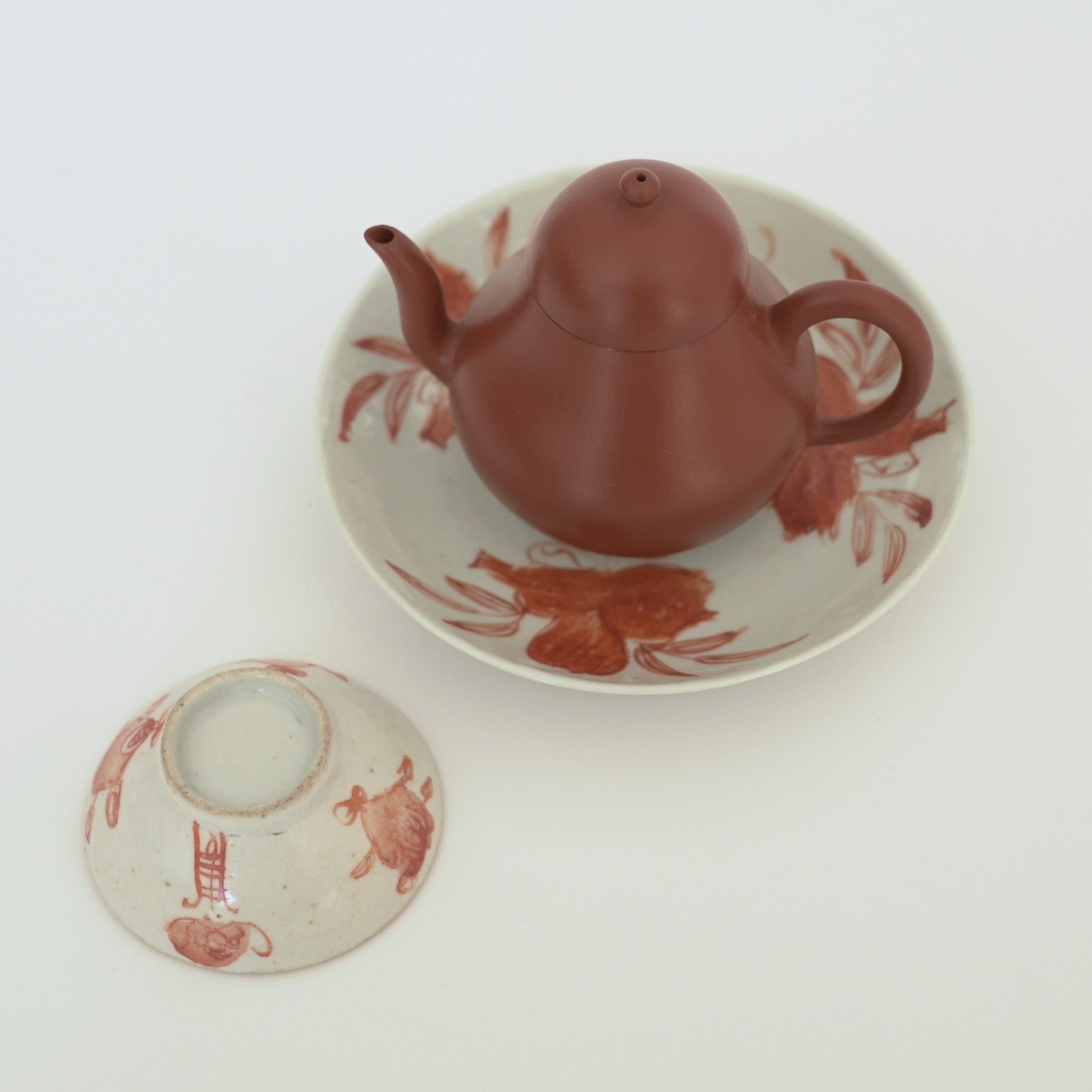 赤絵福寿三多文茶杯⑥