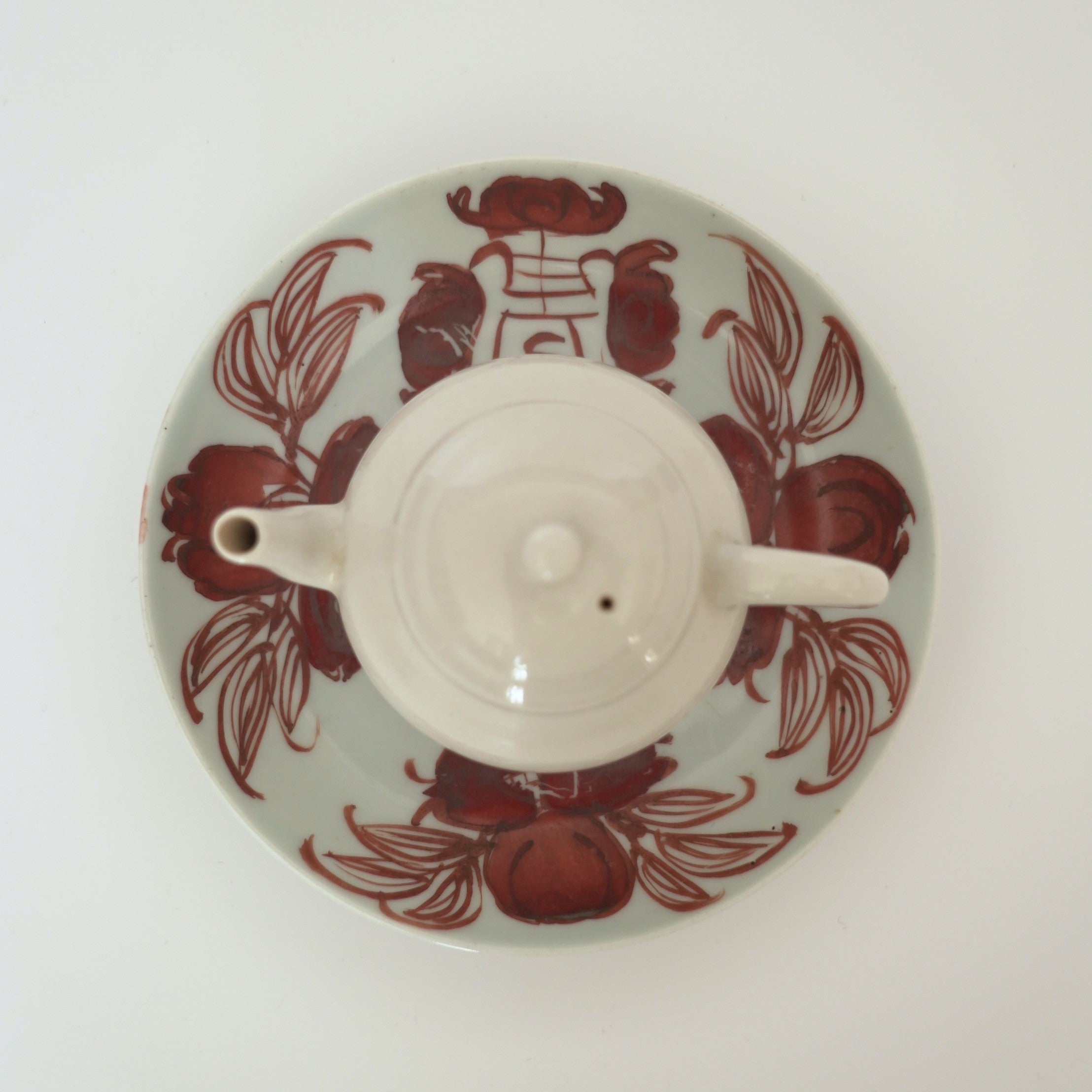 赤絵福寿三多文皿⑫