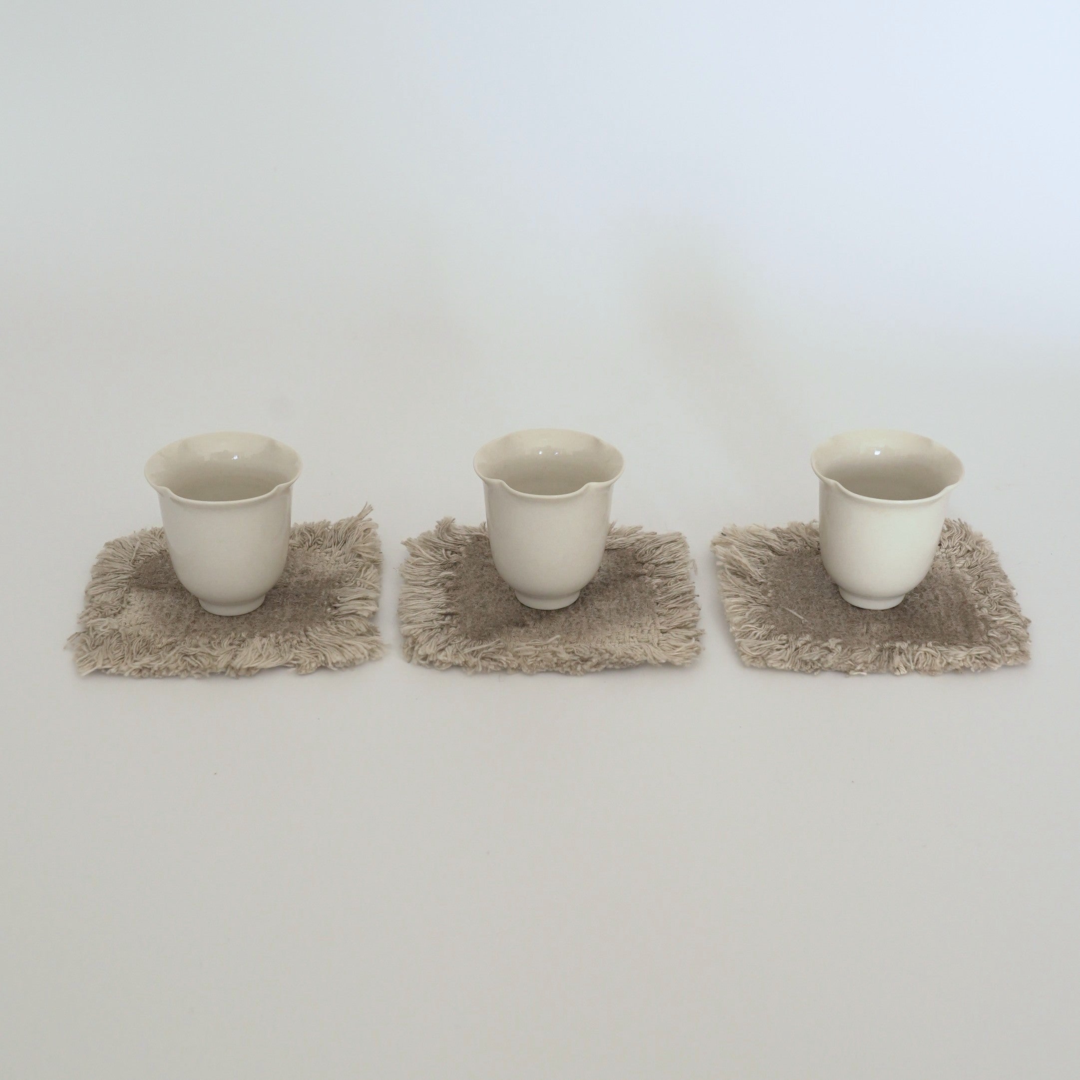 綿製草木染茶托小