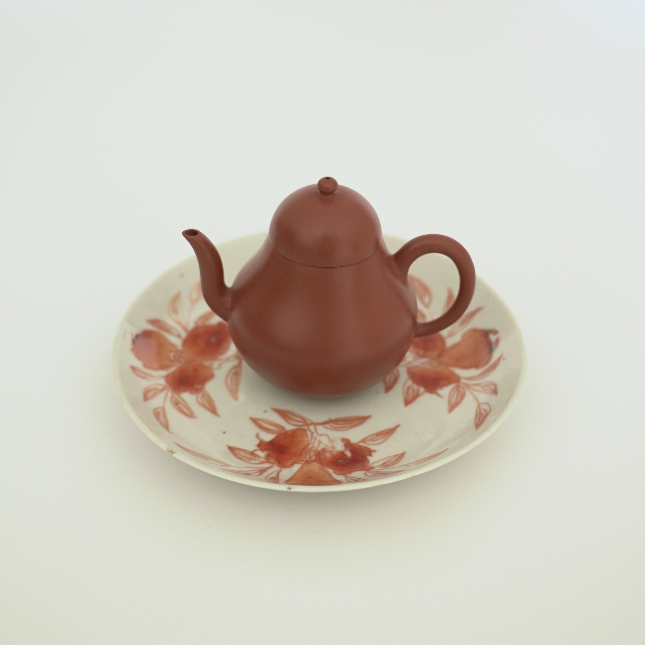 赤絵福寿三多文皿中②