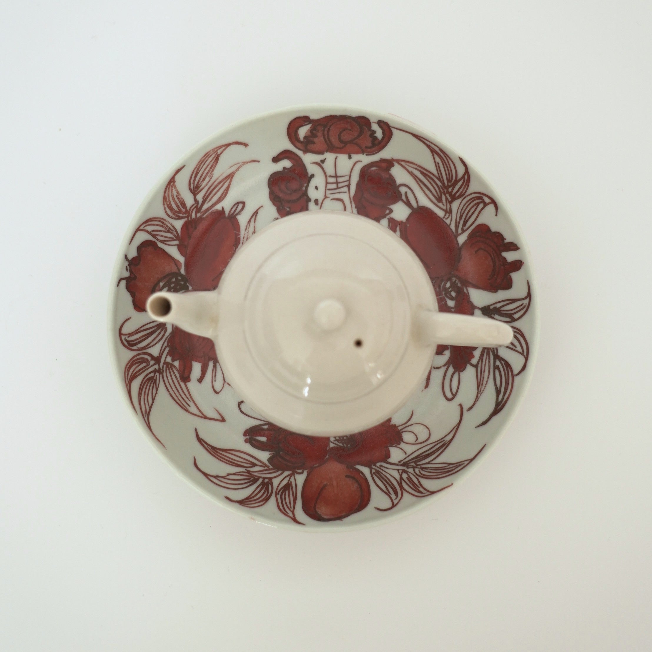 赤絵福寿三多文皿⑪