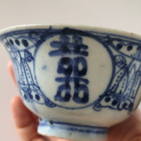 青花双喜文蓋碗⑥