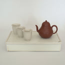 長方窯変茶盤①象牙色