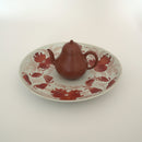 赤絵福寿三多文皿大②