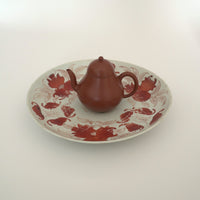 赤絵福寿三多文皿大②