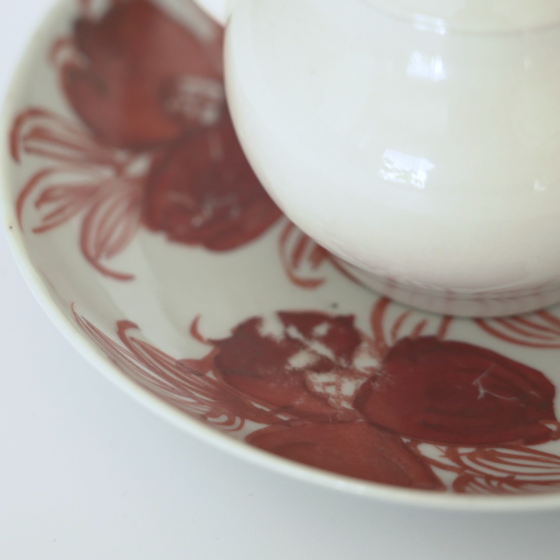 赤絵福寿三多文皿⑭