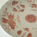 赤絵福寿三多文皿大①