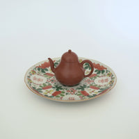 粉彩瓜稜福喜文皿大