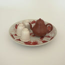 赤絵福寿三多文皿大②