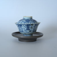 青花喜字瓜唐草文蓋碗