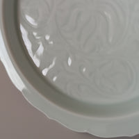 影青刻花高脚壺承