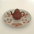 赤絵福寿三多文皿大①