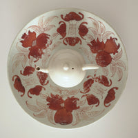 赤絵福寿三多文皿大②