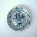 青花花籠蝙蝠文皿