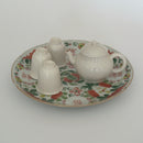 粉彩瓜稜福喜文皿大