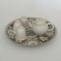 粉彩瓜稜福喜文皿大