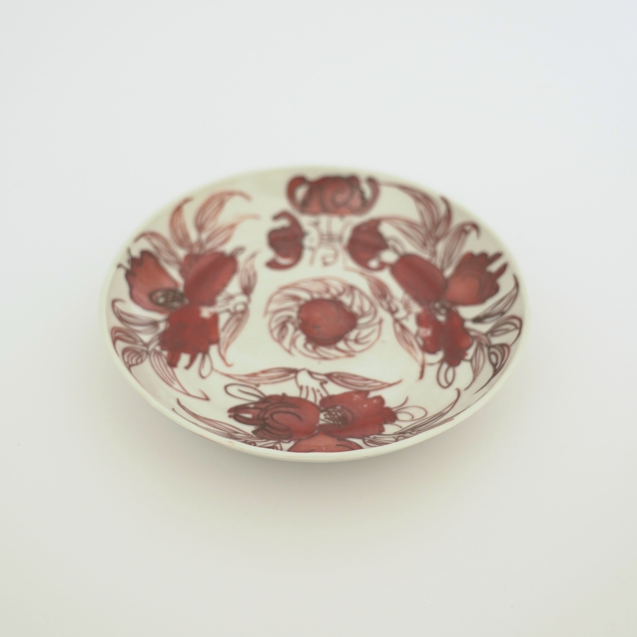 赤絵福寿三多文皿⑪