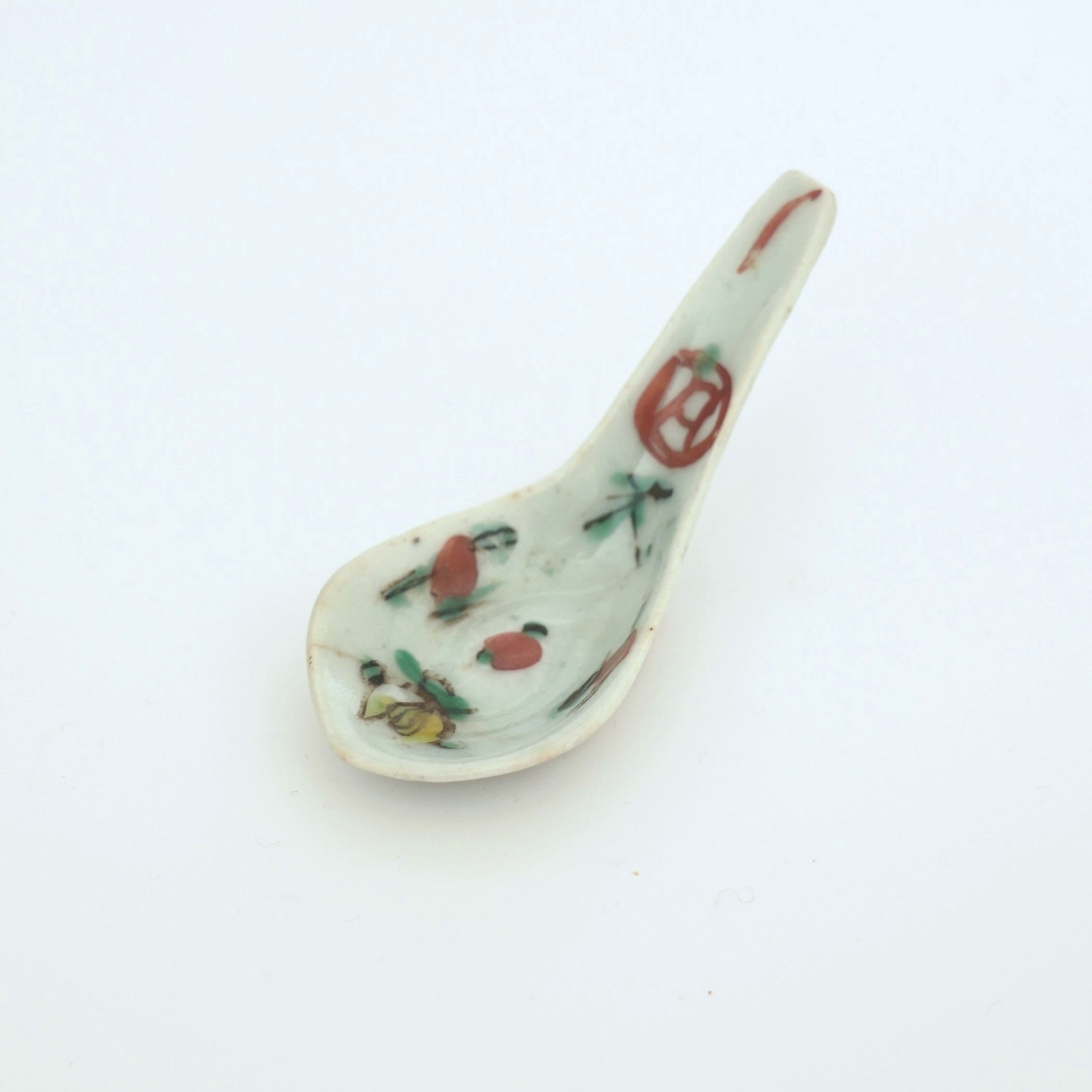 粉彩七宝三多文レンゲ③