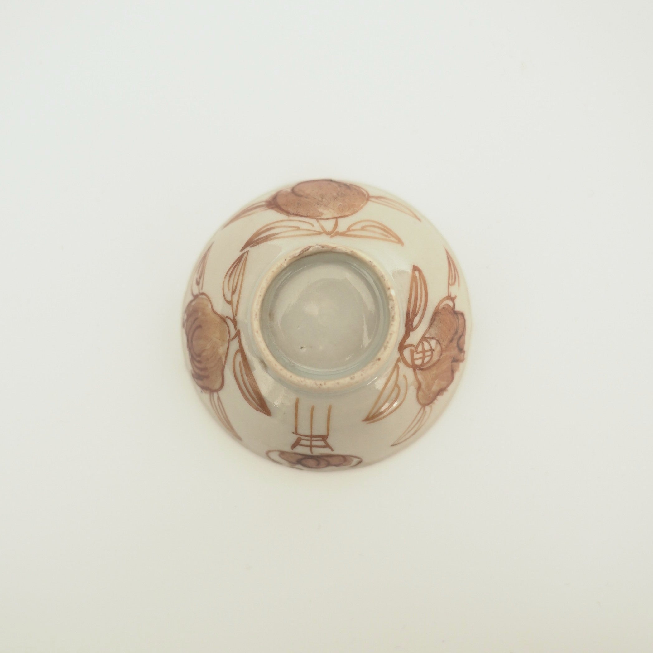 赤絵福寿三多文茶杯⑧