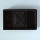 老木彫寿字木箱