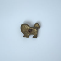 銅製獅子茶枕①