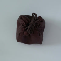 絹製紅雲紗茶器包中