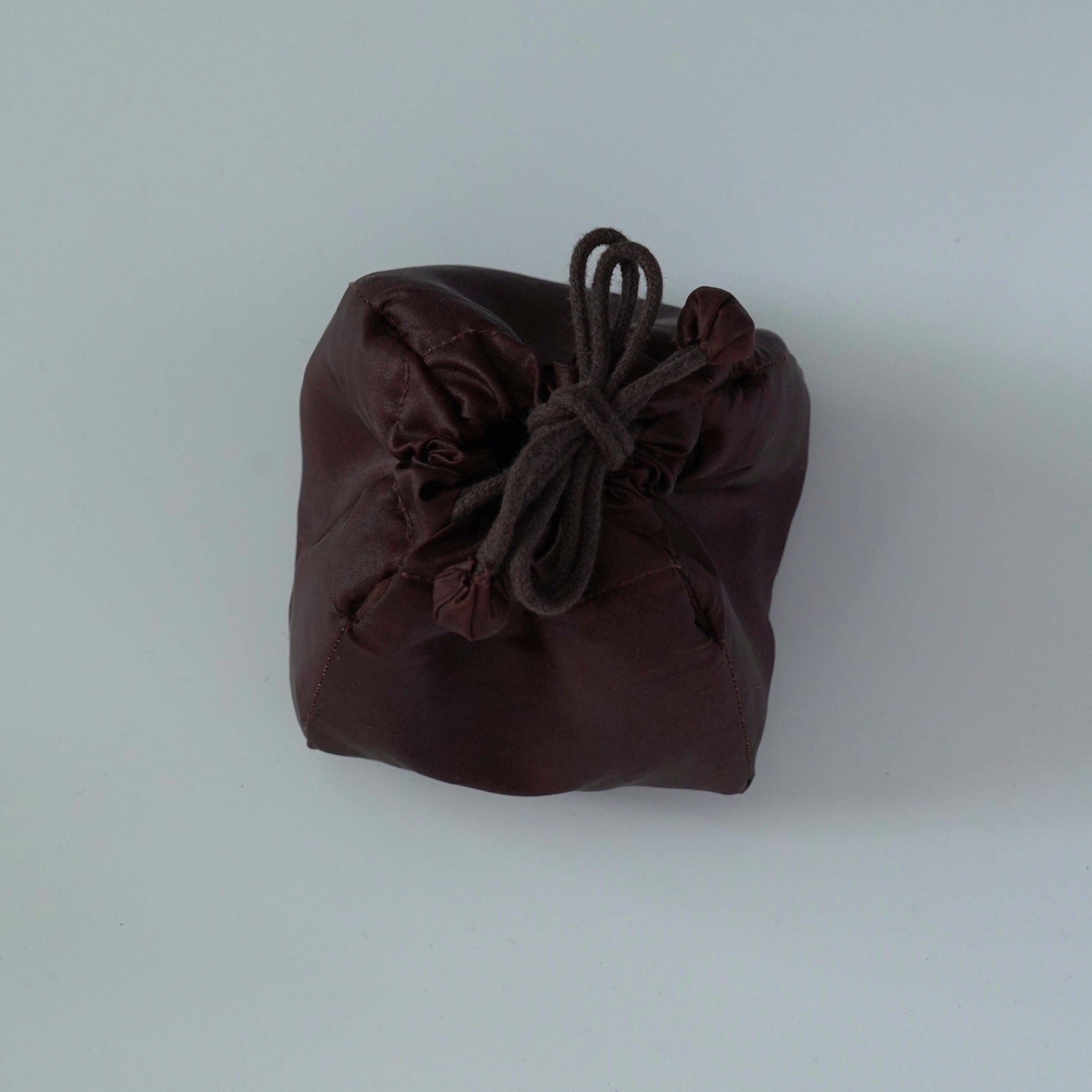 絹製紅雲紗茶器包中