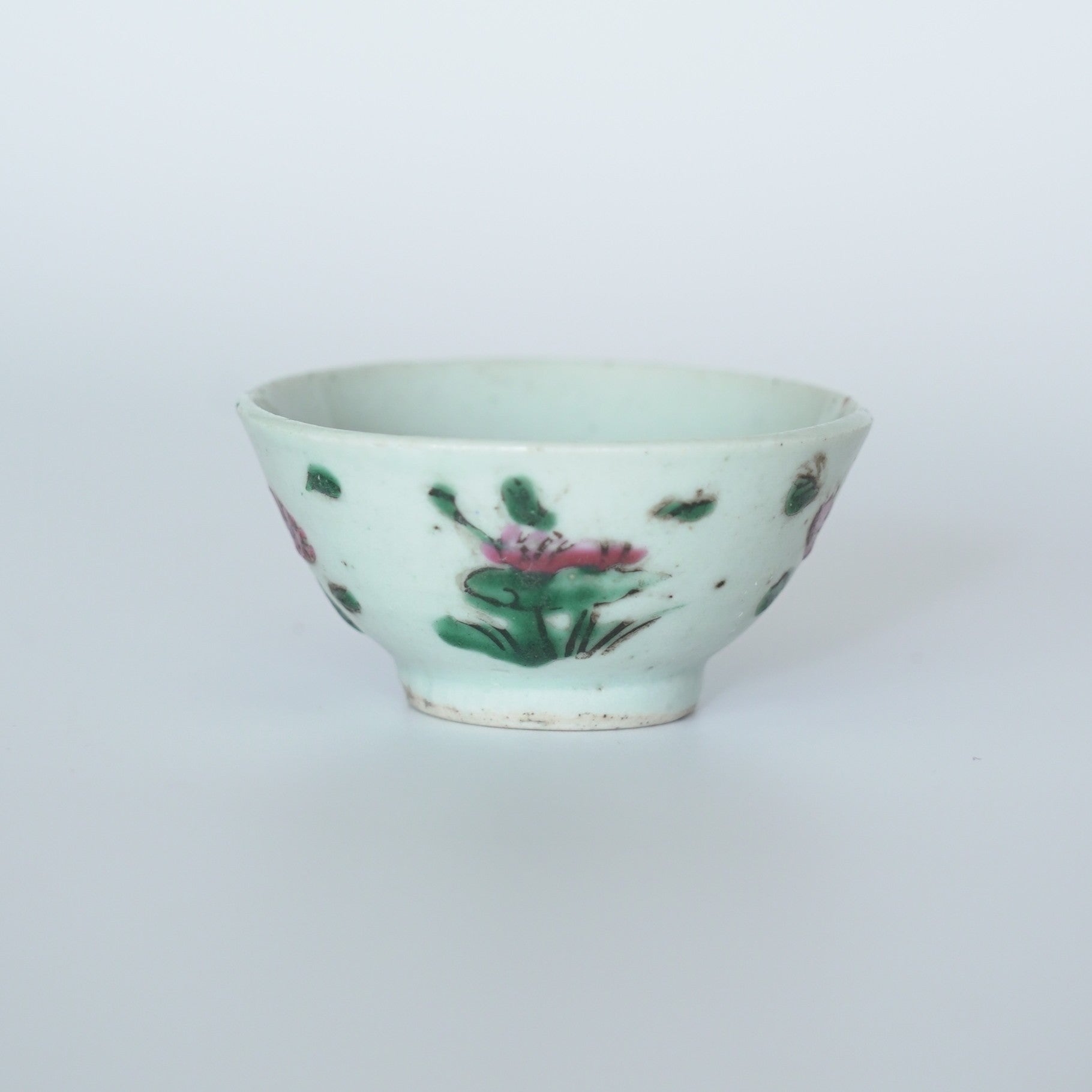 粉彩四季花文茶杯⑥