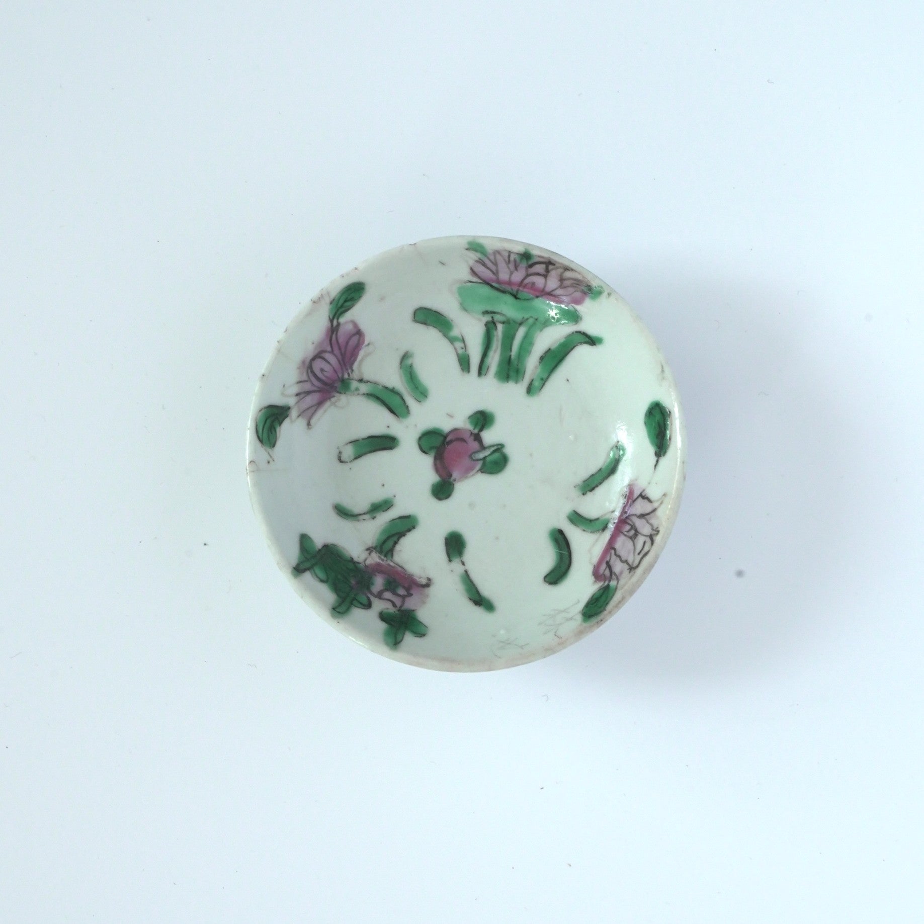 粉彩四季花文豆皿⑥