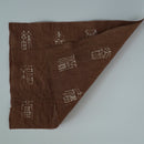 綿製柿渋染万福文敷布大