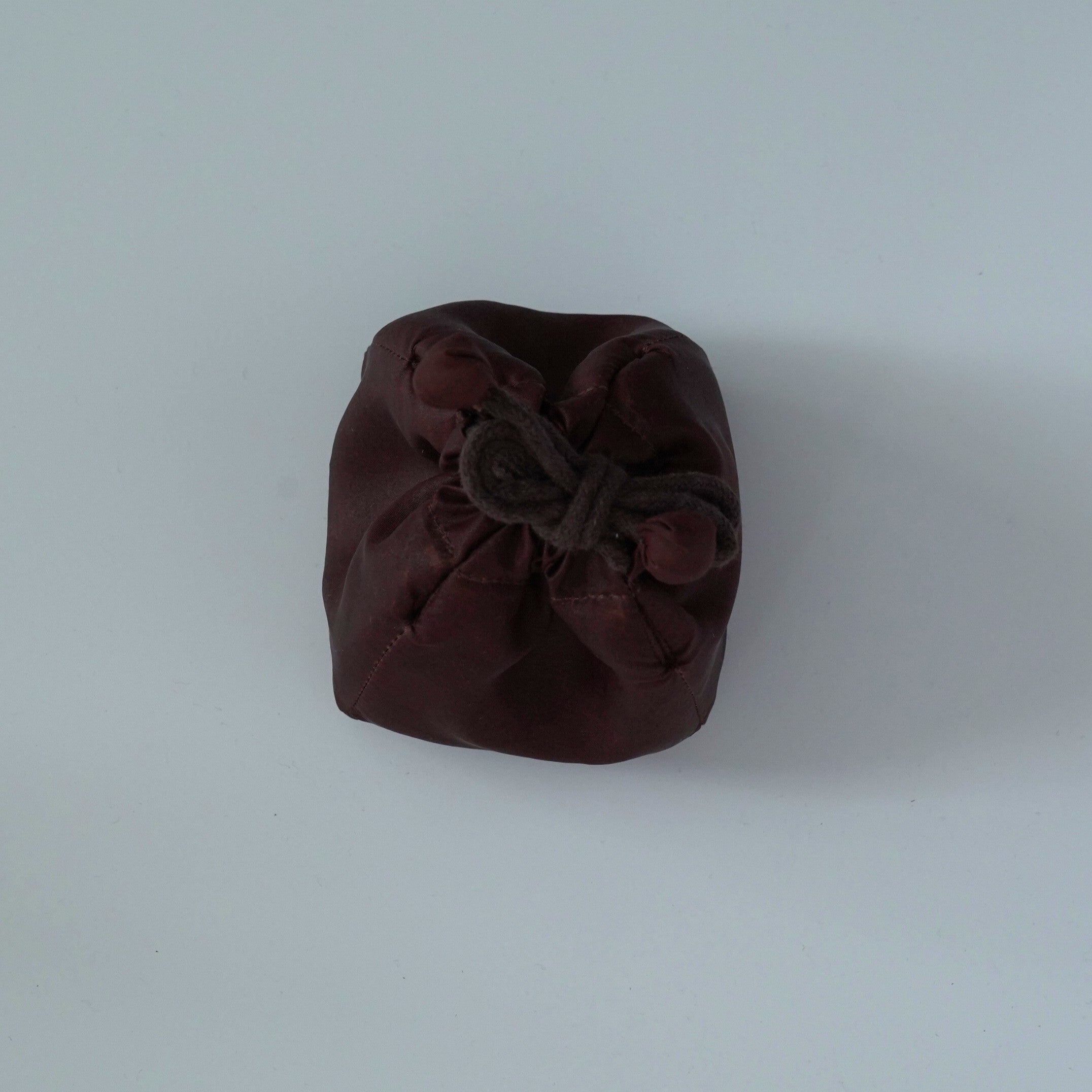 絹製紅雲紗茶器包小